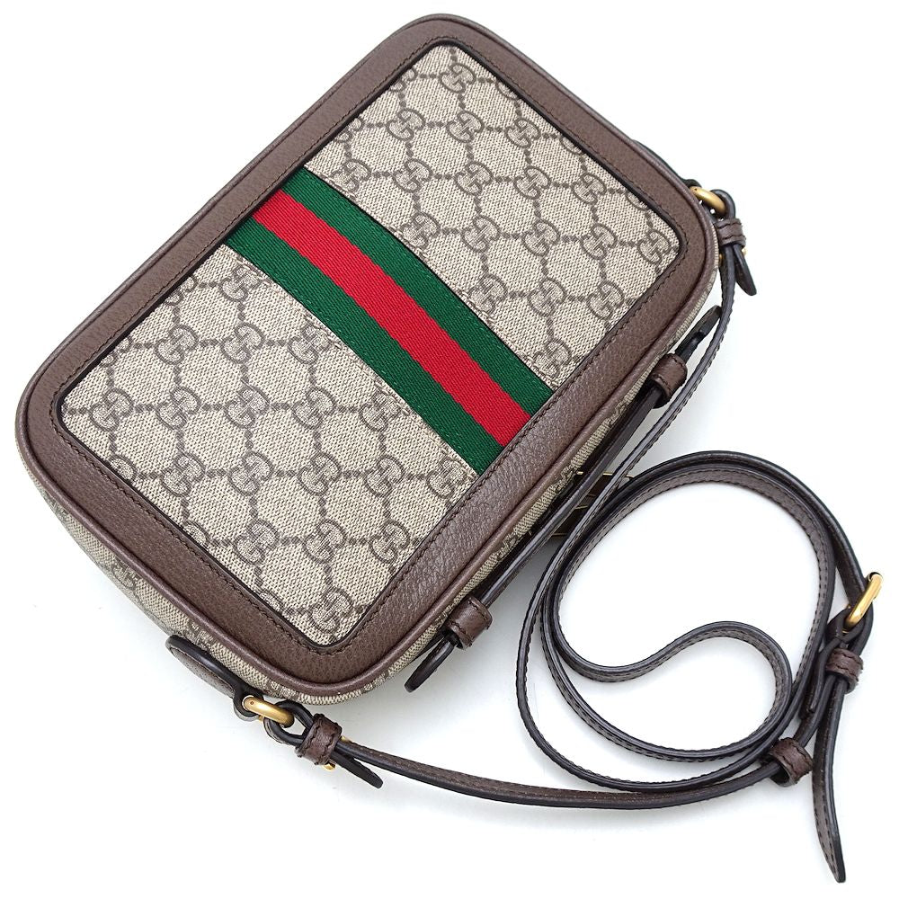 Gucci GG Supreme Canvas Leather Shoulder Bag