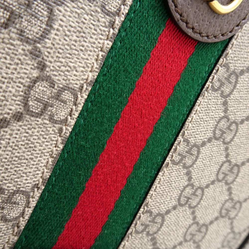 Gucci GG Supreme Canvas Leather Shoulder Bag