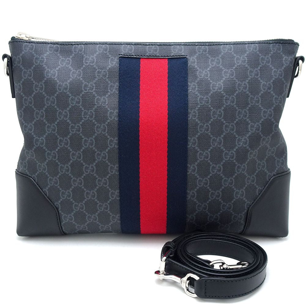 Gucci GG Supreme Canvas Leather Messenger Bag