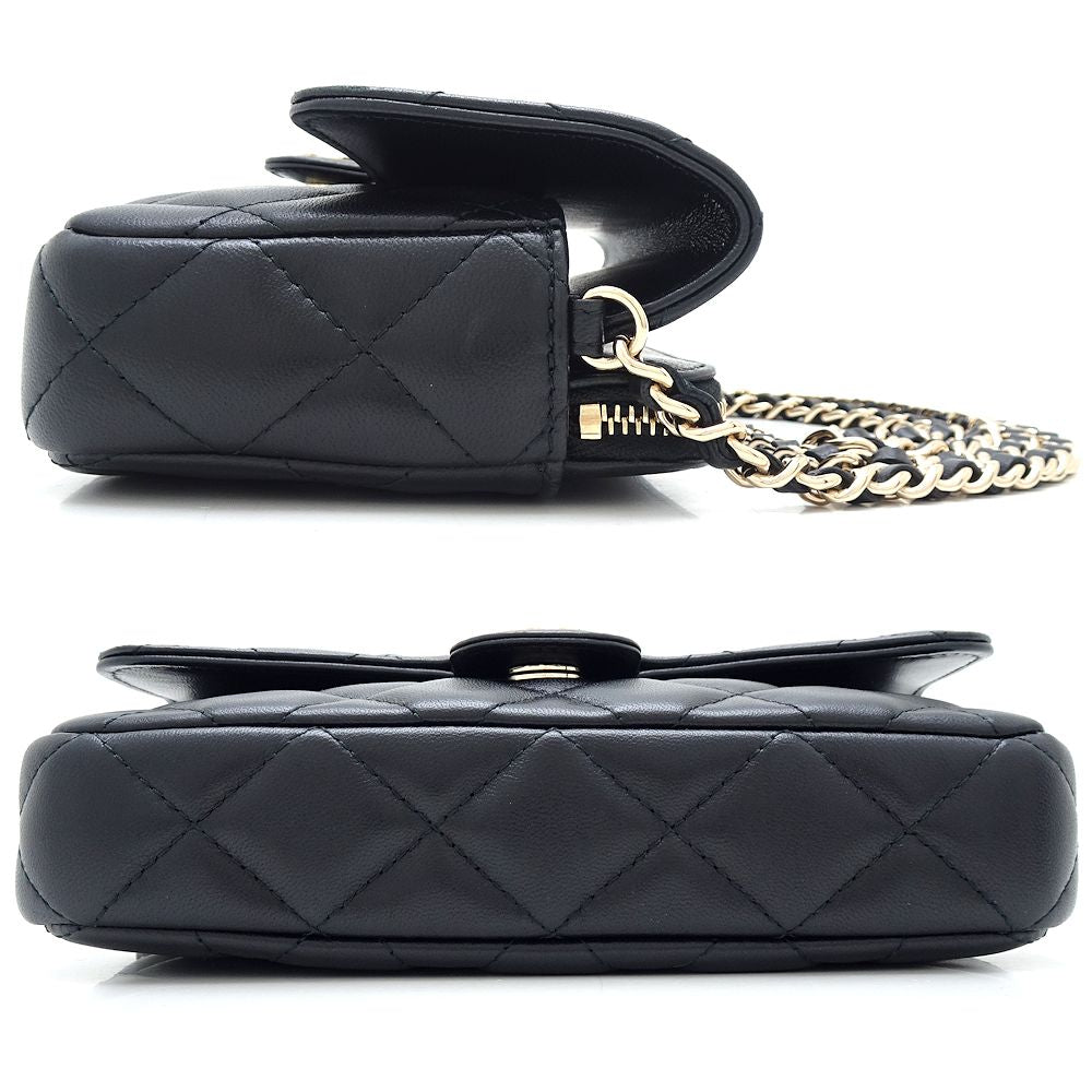 Chanel Lambskin Flap Phone Shoulder Bag