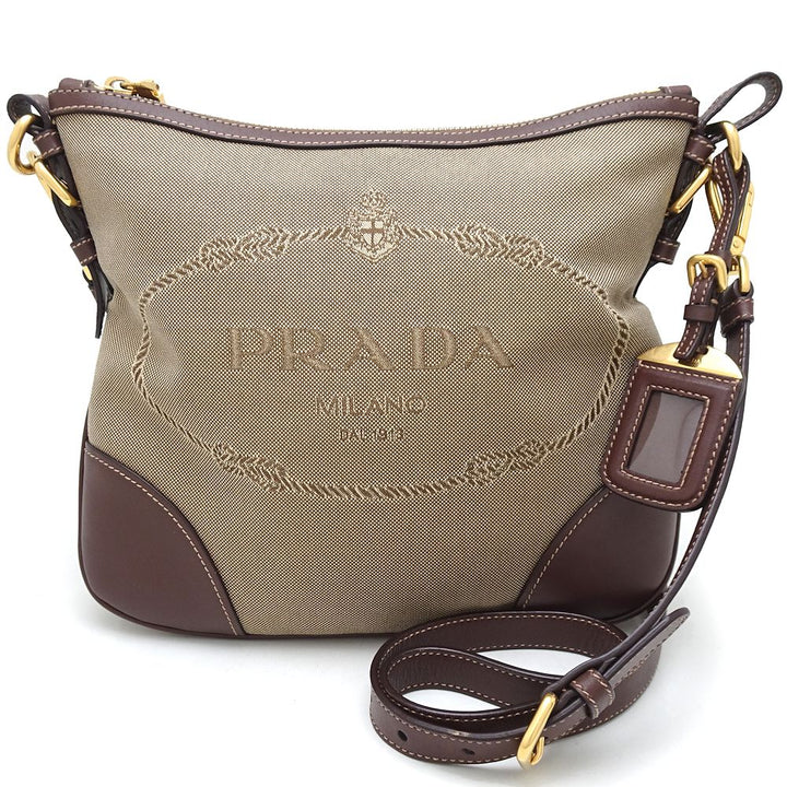 Prada Canvas Leather Shoulder Bag BT0867