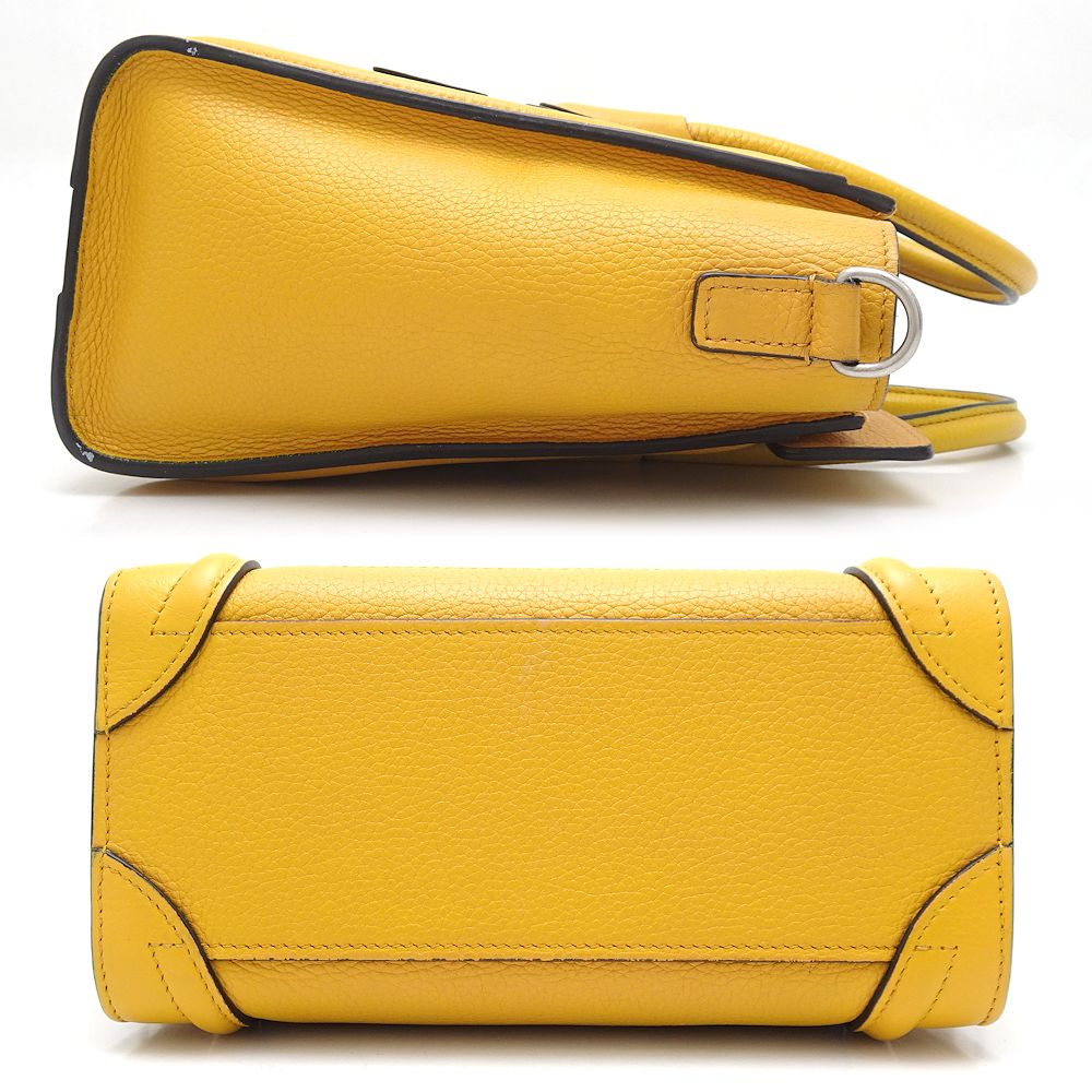 Celine Luggage Nano Shopper Bag Yellow