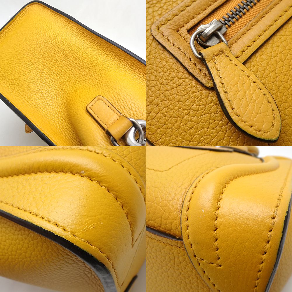 Celine Luggage Nano Shopper Bag Yellow