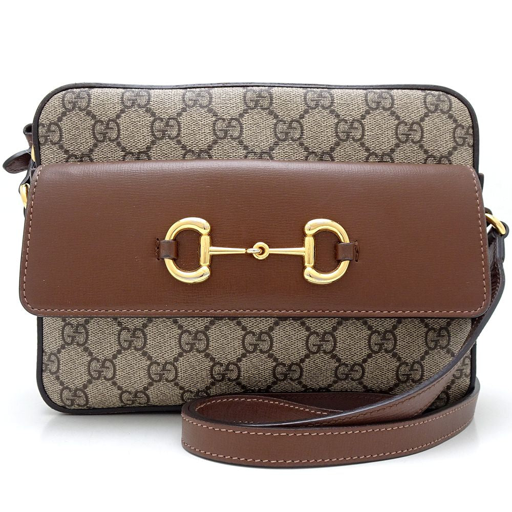 Gucci GG Supreme Canvas Leather Shoulder Bag