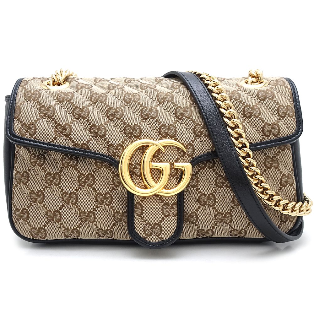 Gucci GG Canvas Leather Shoulder Bag