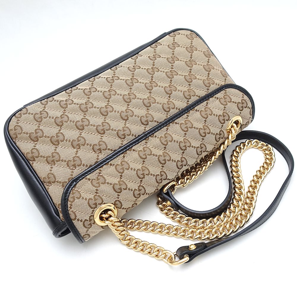 Gucci GG Canvas Leather Shoulder Bag