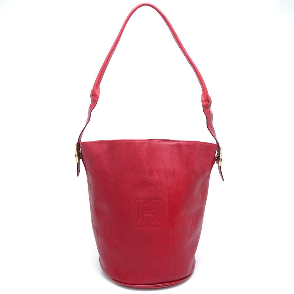 HIROFU Leather Shoulder Bag Red