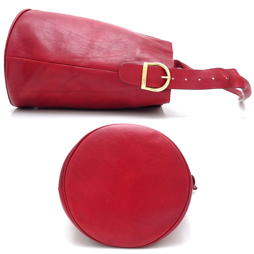 HIROFU Leather Shoulder Bag Red