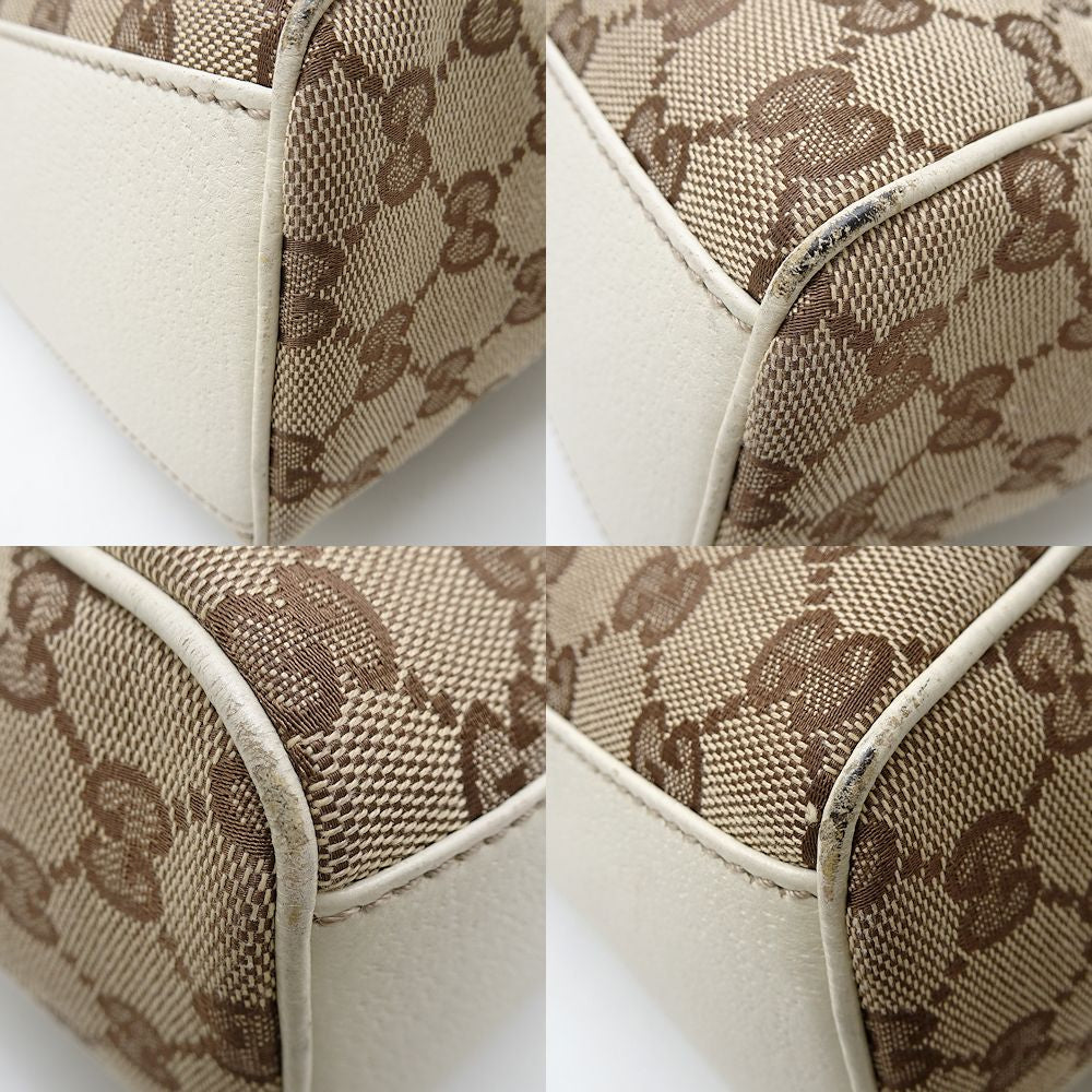 Gucci GG Canvas Leather Tote Bag