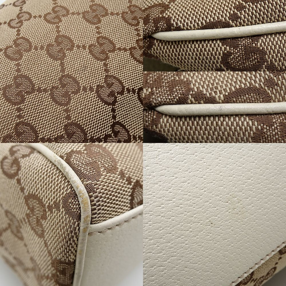 Gucci GG Canvas Leather Tote Bag