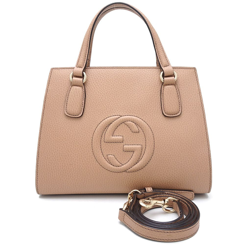 Gucci Leather 2Way Bag Soho Interlocking G