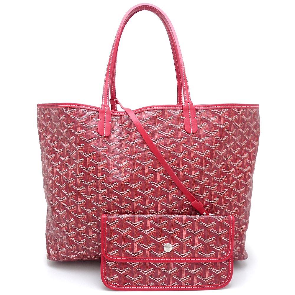 Goyard St. Louis PM Tote Bag PVC Leather Red