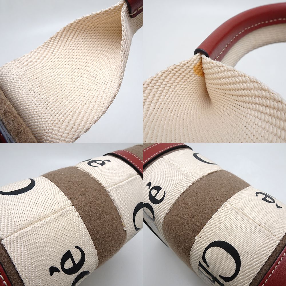 Chloe Woody Small Tote Felt Calf Shoulder Bag