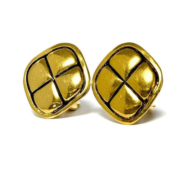 Chanel Matelasse Clip Earrings