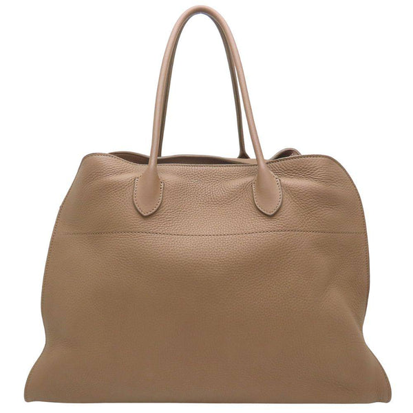The Row Soft Margaux Grain Leather Tote Bag