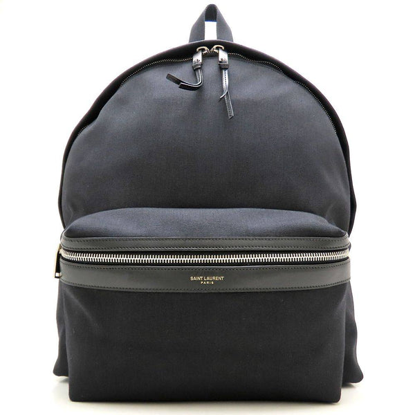 Saint Laurent City Canvas Leather Backpack