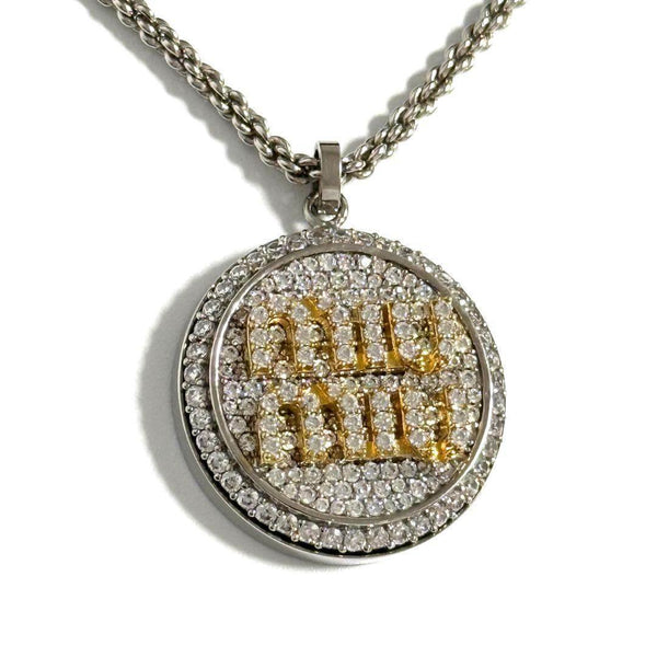 Miu Miu Logo Pendant Necklace
