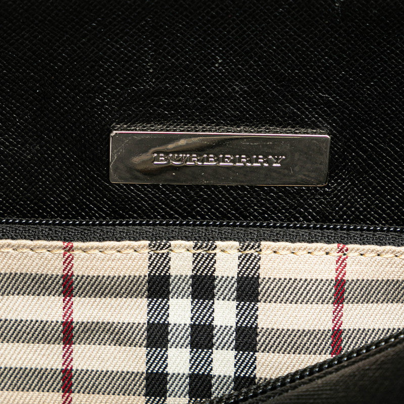 Burberry Nova Check Leather Handbag