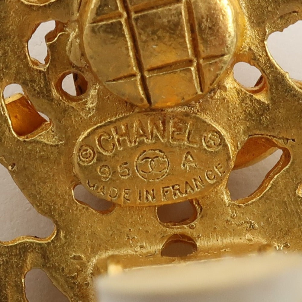 Chanel Gold Plated 95A Vintage Earrings