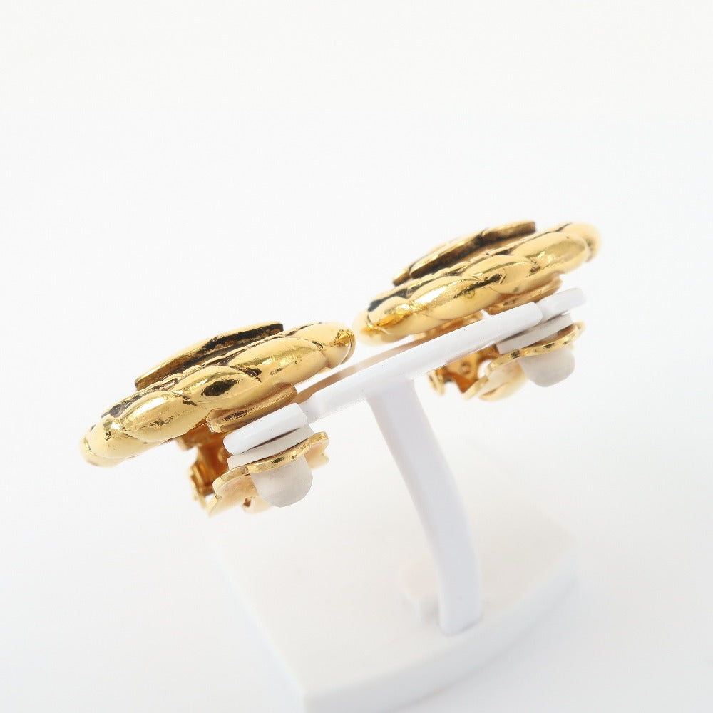 Chanel Coco Mark Vintage Earrings Gold Plated