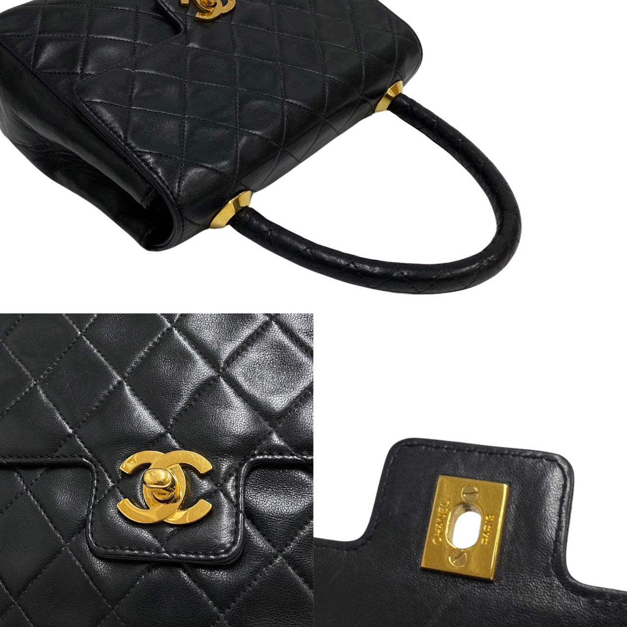 Chanel Lambskin Matelasse Coco Mark Mini Handbag