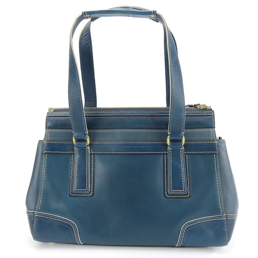 USED COACH Leather Patent Handbag 11609 Blue