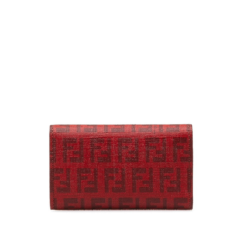 Fendi Zucchino Flower Key Case 8AP079 Red PVC in Great Condition