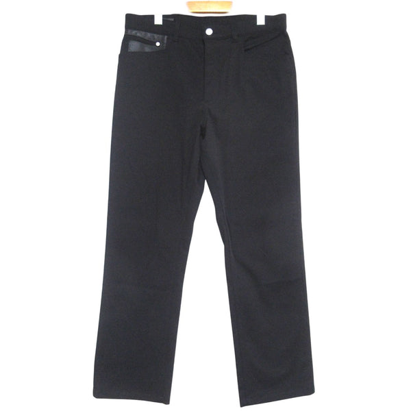 Hermes Leather Trim Straight Pants