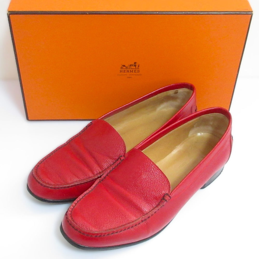 Hermes H Logo Leather Loafers