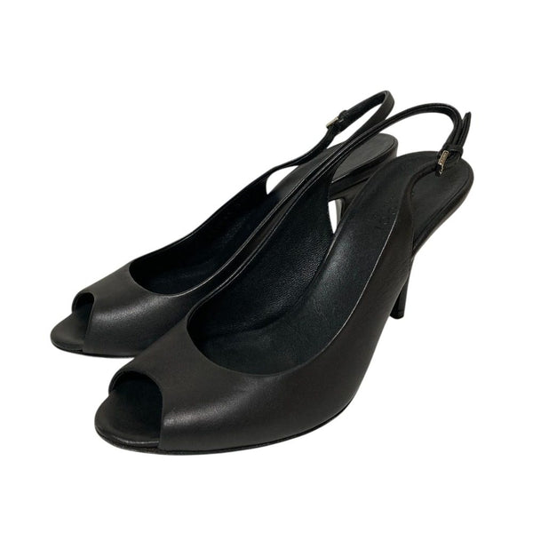 Gucci Leather Open Toe Back Strap Pumps