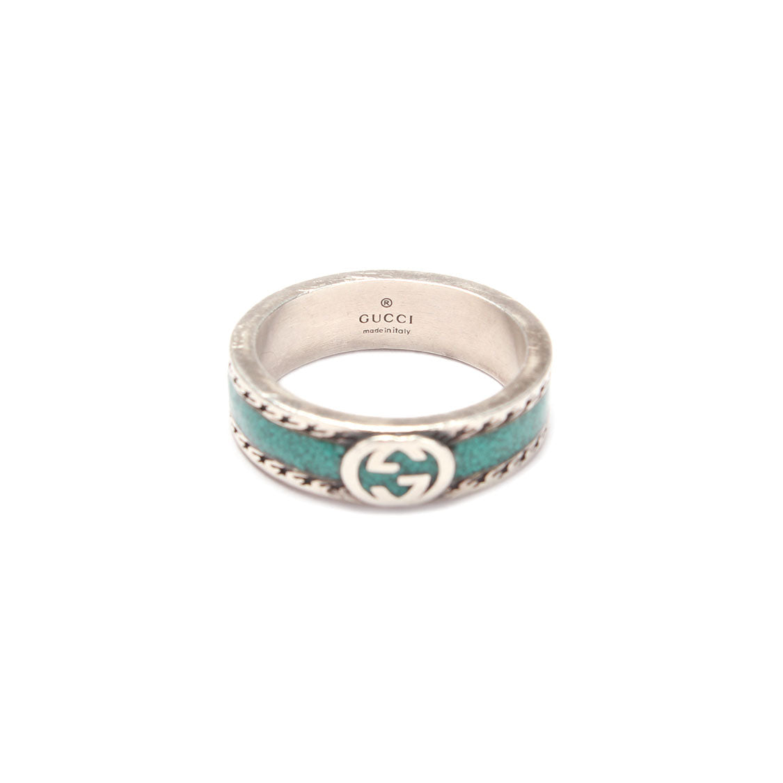 Interlocking G Torquoise Ring