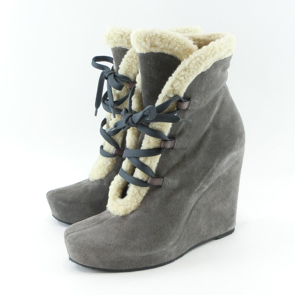 Ovye Cristina Lucchi Gray Suede Knee-High Boots LUC-7229