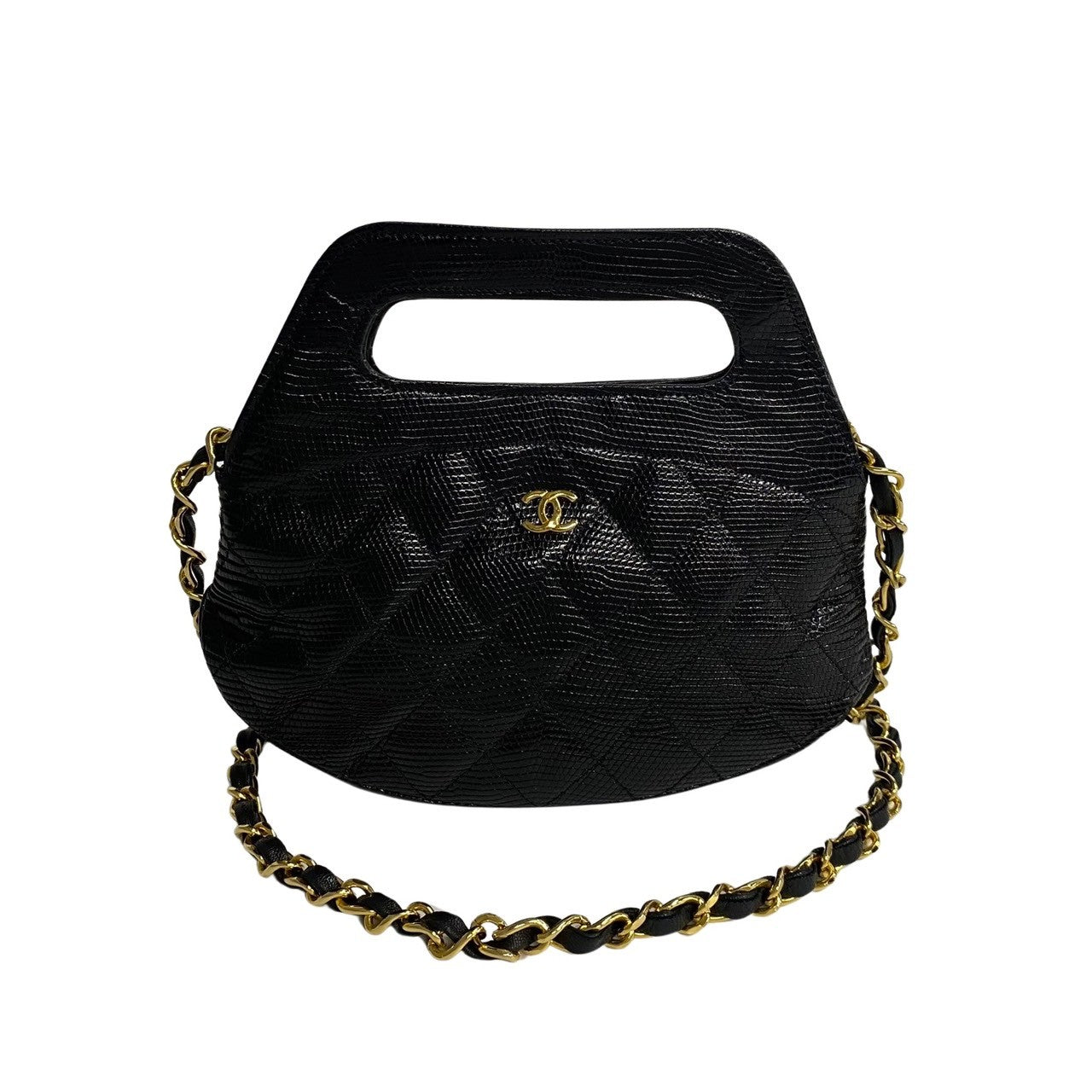 Chanel Lizard Leather 2way Mini Shoulder Bag