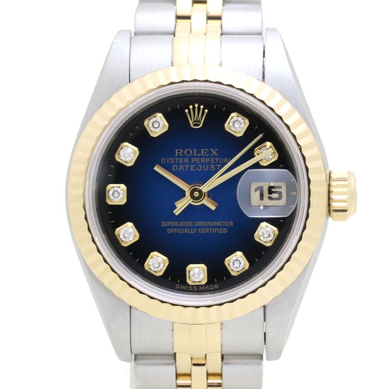 Rolex Datejust 10P Diamond 69173G Blue Gradient