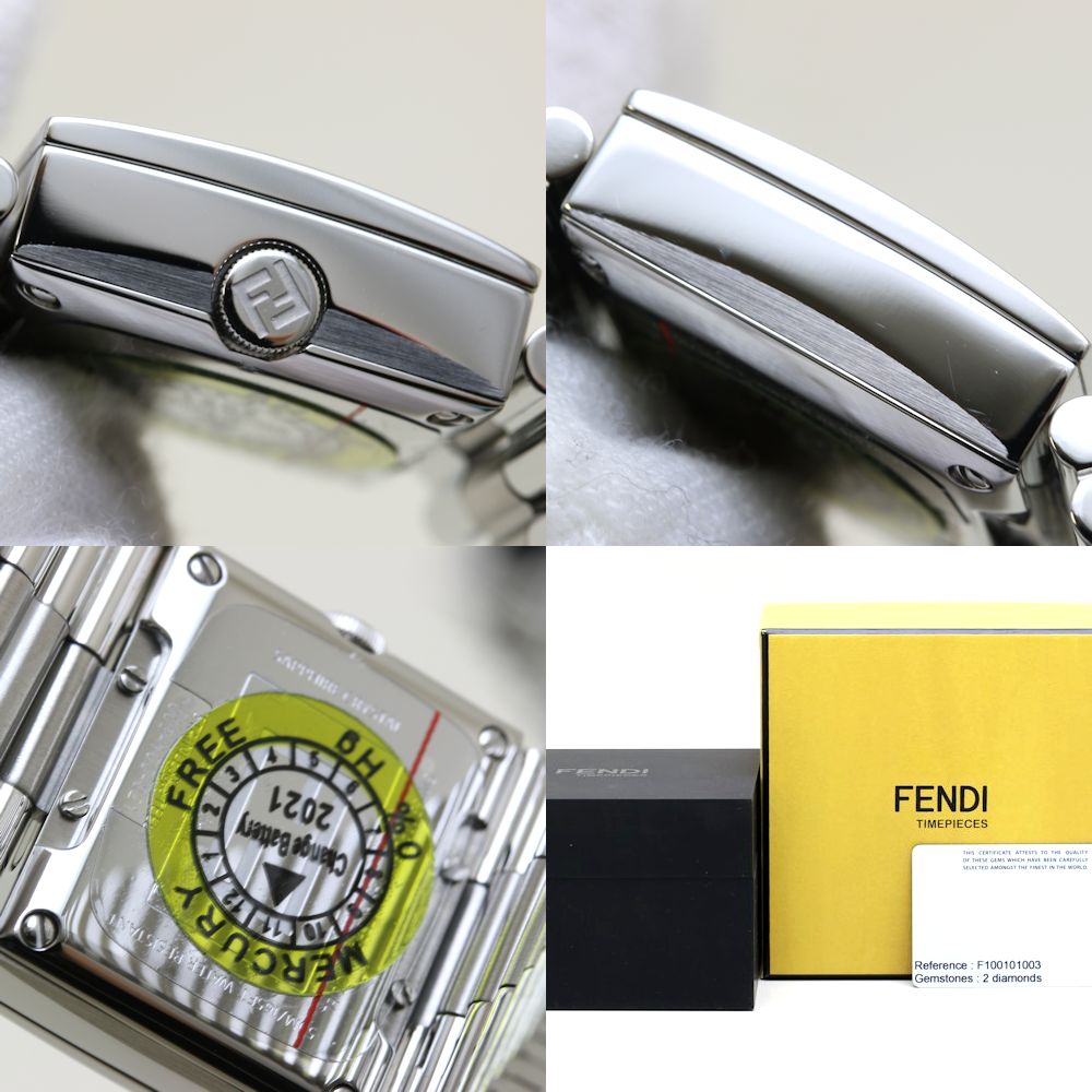 Fendi Mania Diamond Stainless Steel Bracelet