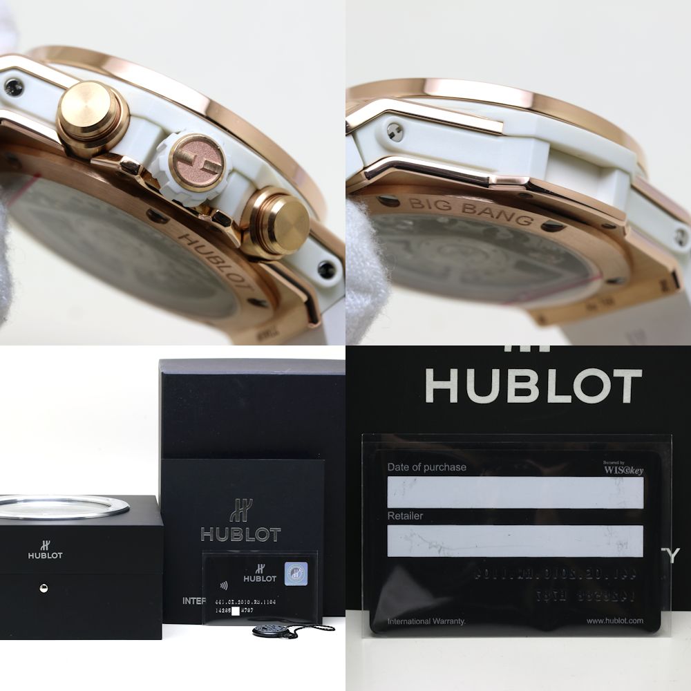 Hublot Unico Diamond Bezel Rose Gold Rubber Watch