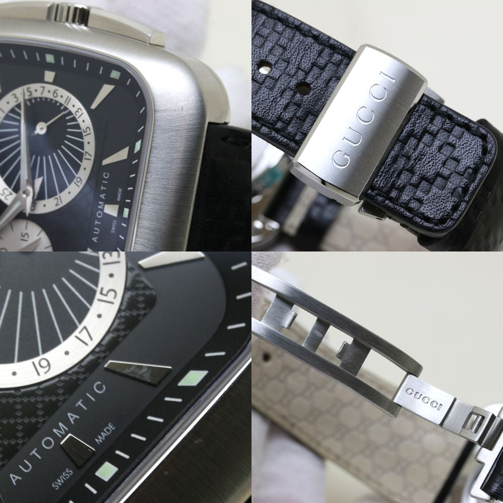 Gucci Coupe Stainless Steel Leather Watch YA131306