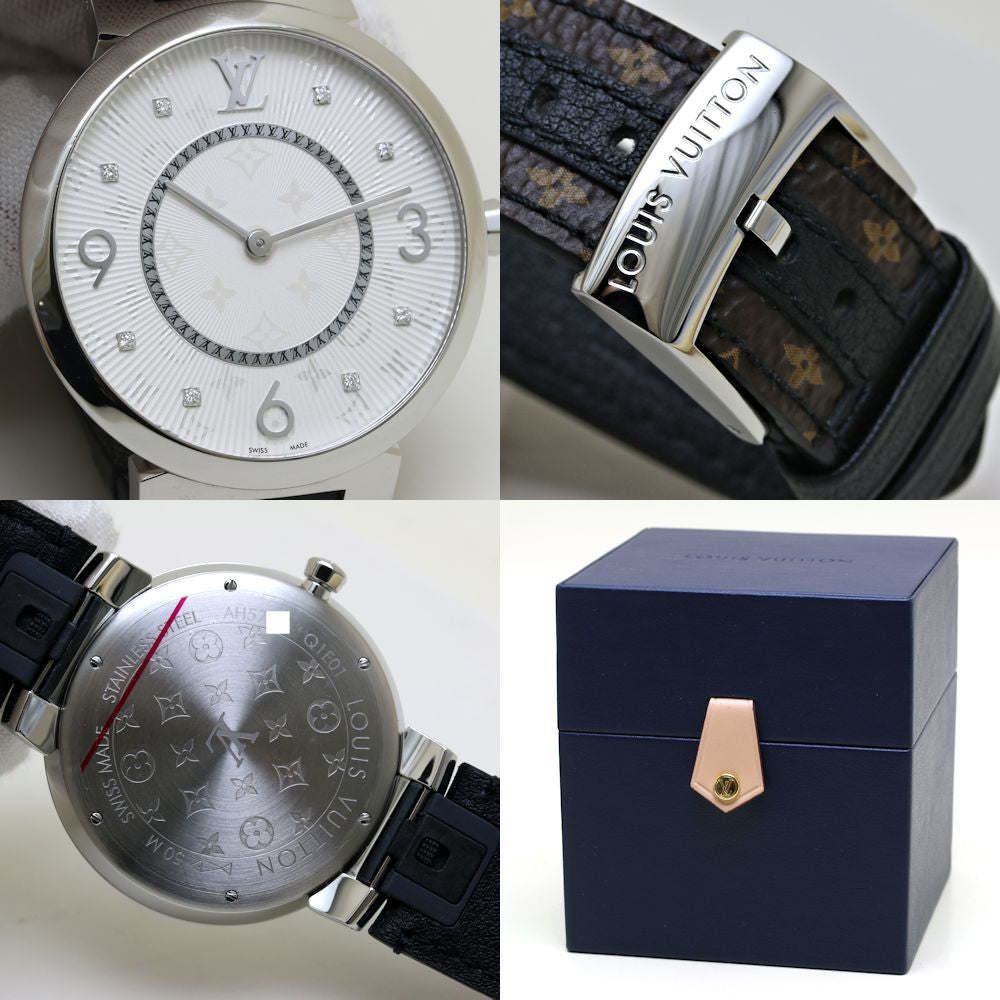 Louis Vuitton Tambour Slim GM Diamond Quartz Watch