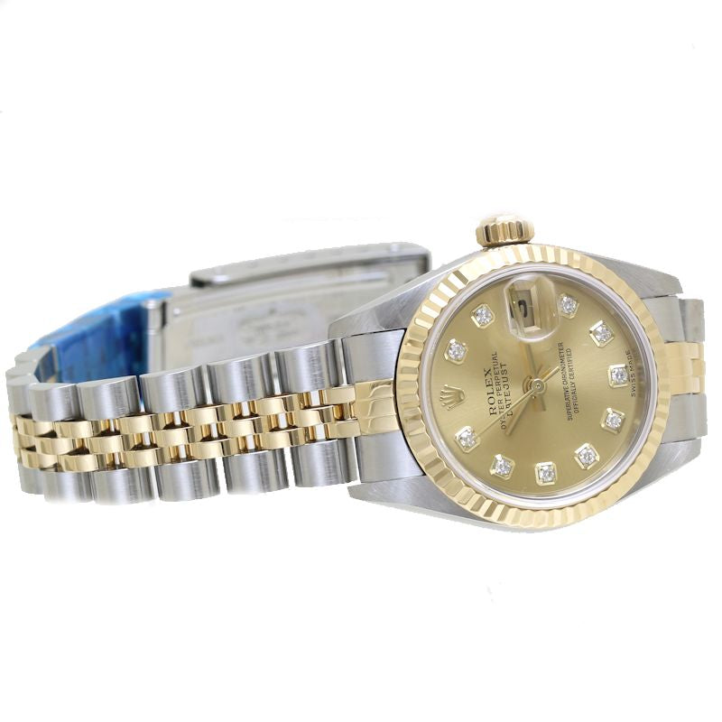 Rolex Datejust 10P Diamond 79173G Yellow Gold Stainless Steel