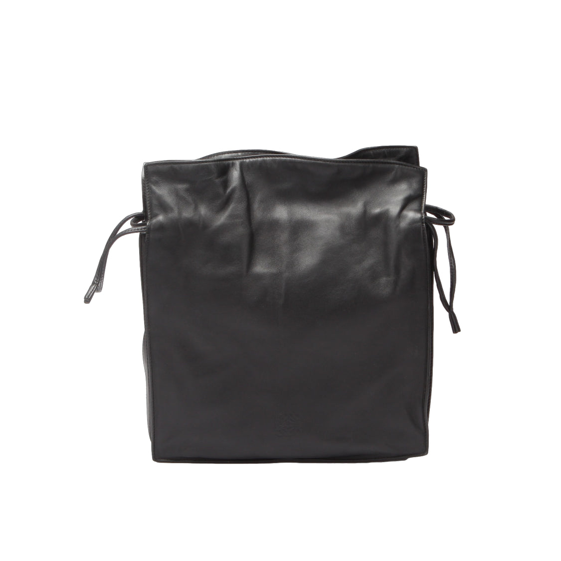 Leather Drawstring Crossbody Bag