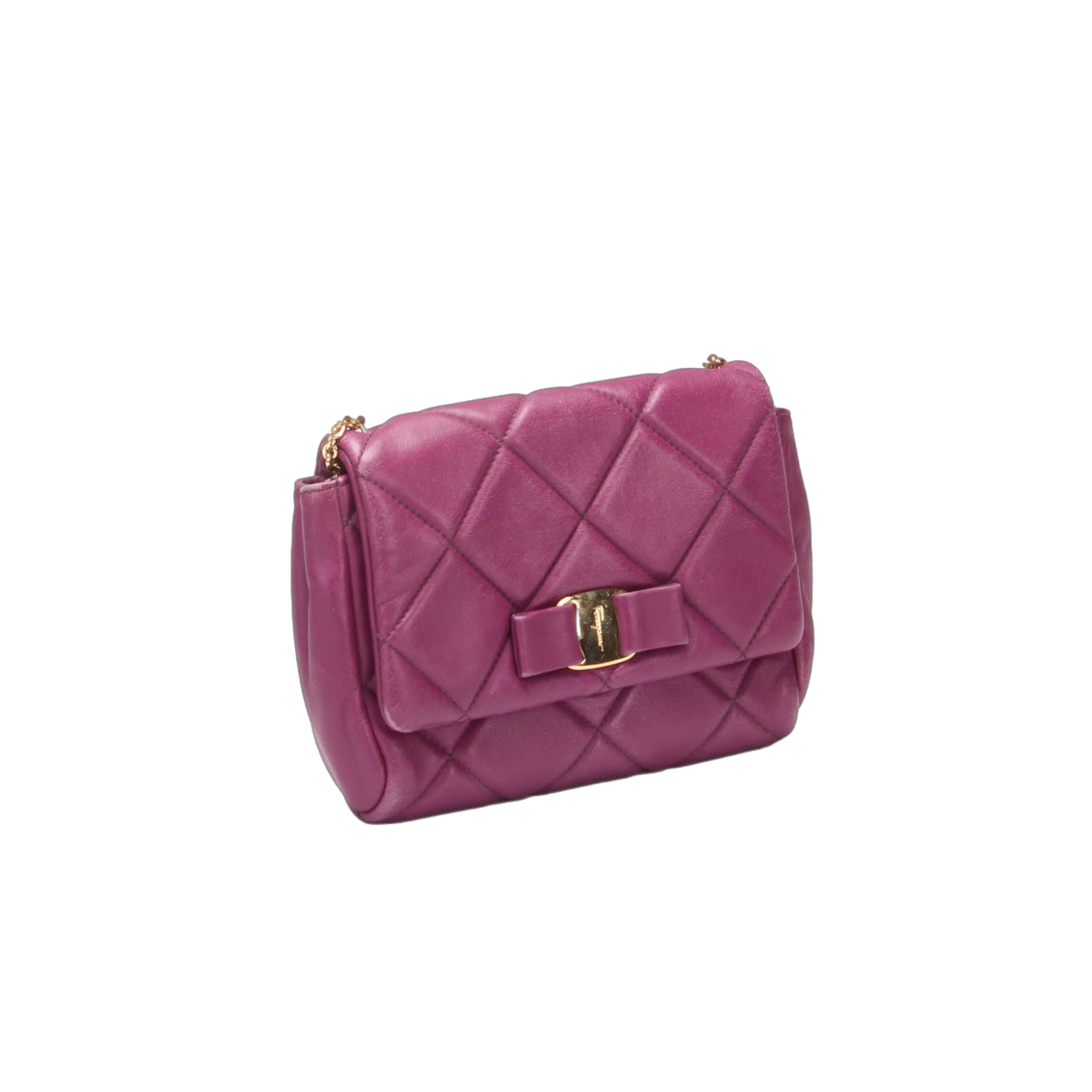 Salvatore Ferragamo Ginny Quilted Leather Crossbody Bag Leather Crossbody Bag in Very Good Condition