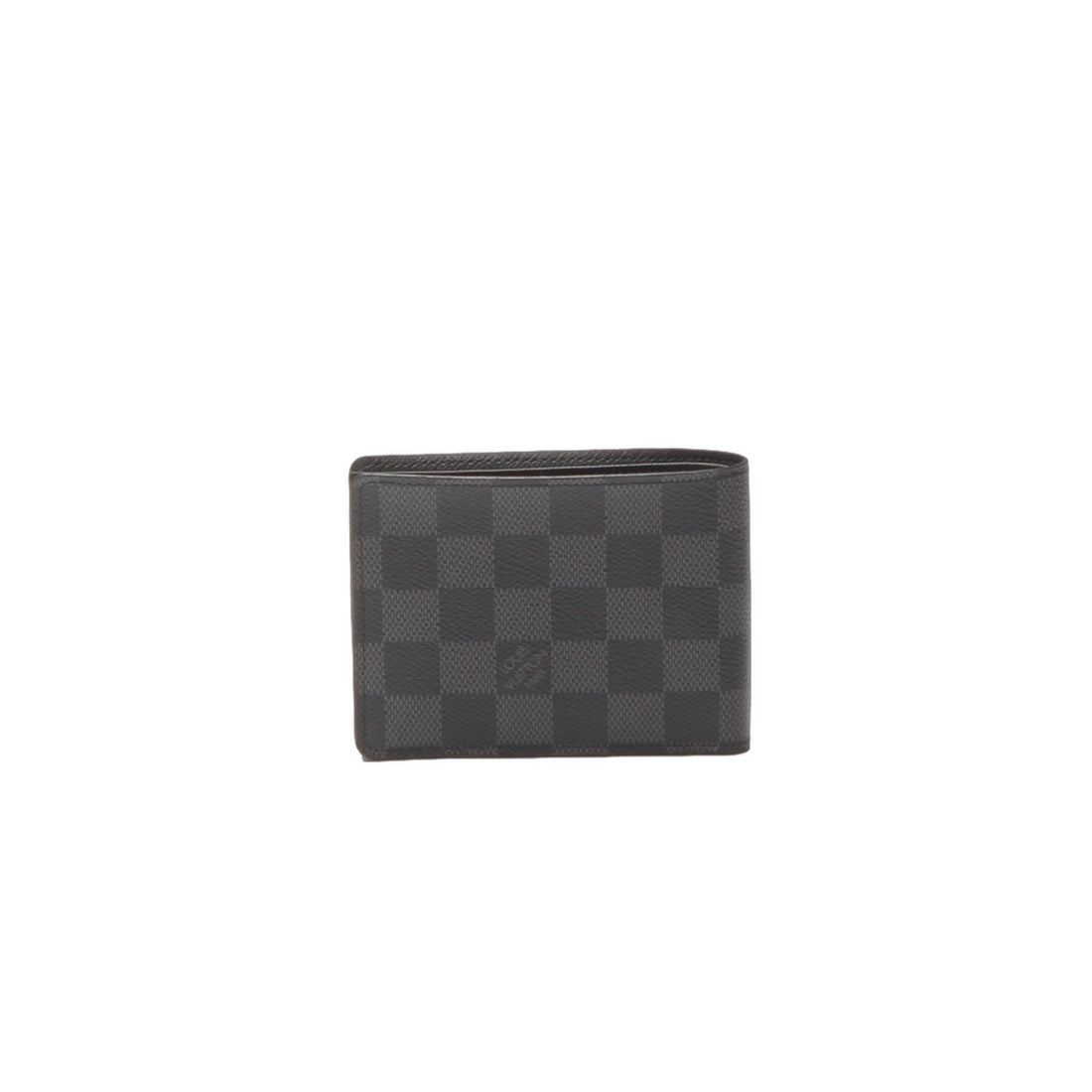 Louis Vuitton Damier Graphite Portefeuille Slender Canvas Short Wallet N63261 in Good Condition