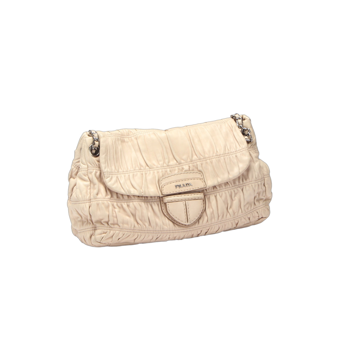 Nappa Gaufre Flap Shoulder Bag