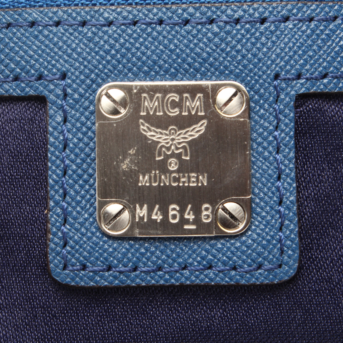 MCM Blue Leather Ottamar Messenger Bag MCM