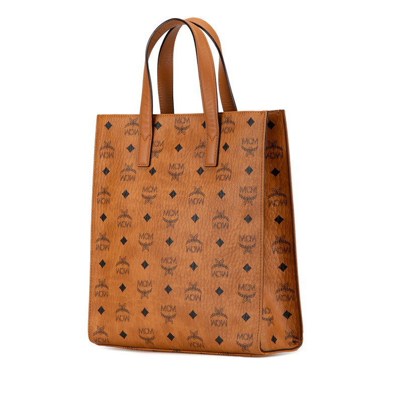 MCM Cognac Visetos Leather 2WAY Handbag