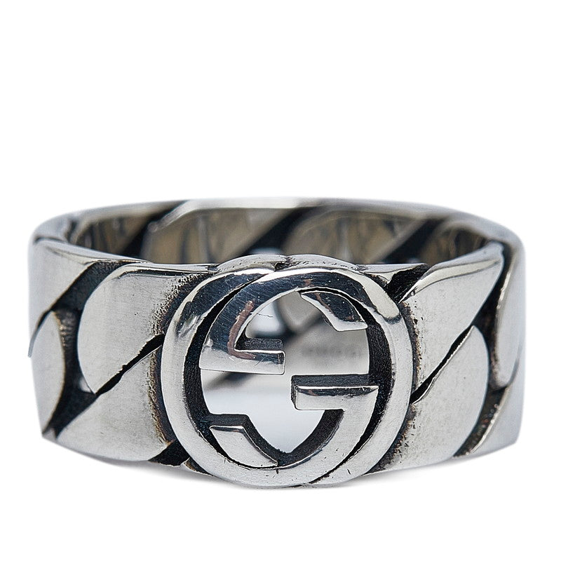 Gucci Interlocking G Silver Ring SV925 Size 21