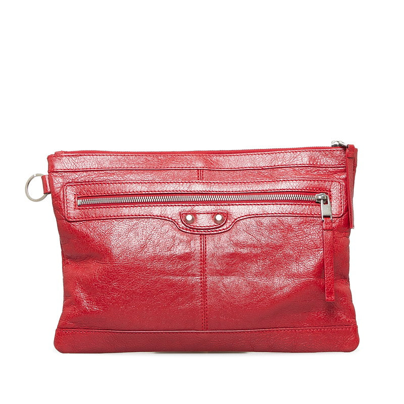 Balenciaga Leather Clutch Bag 273022 Red in Very Good Condition