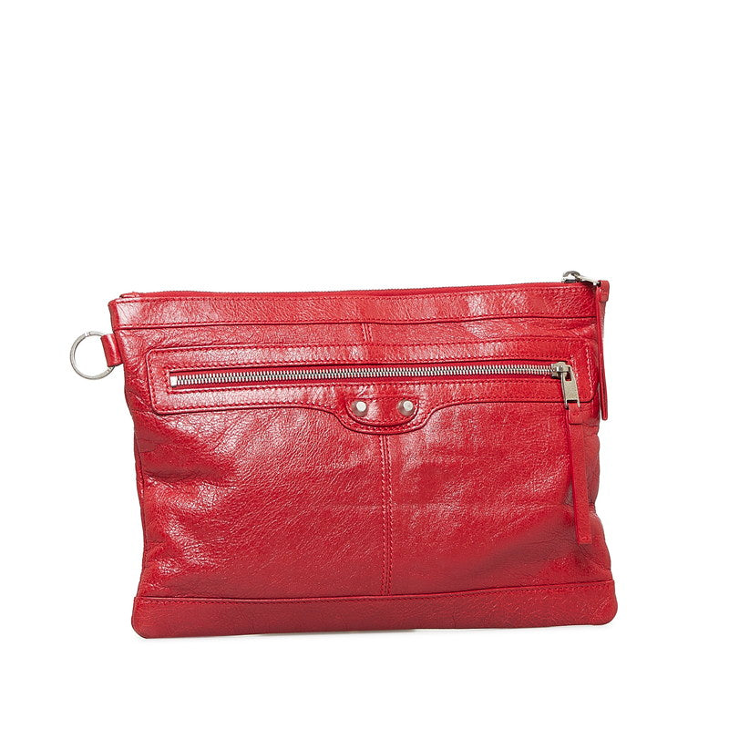 Balenciaga Leather Clutch Bag 273022 Red in Very Good Condition