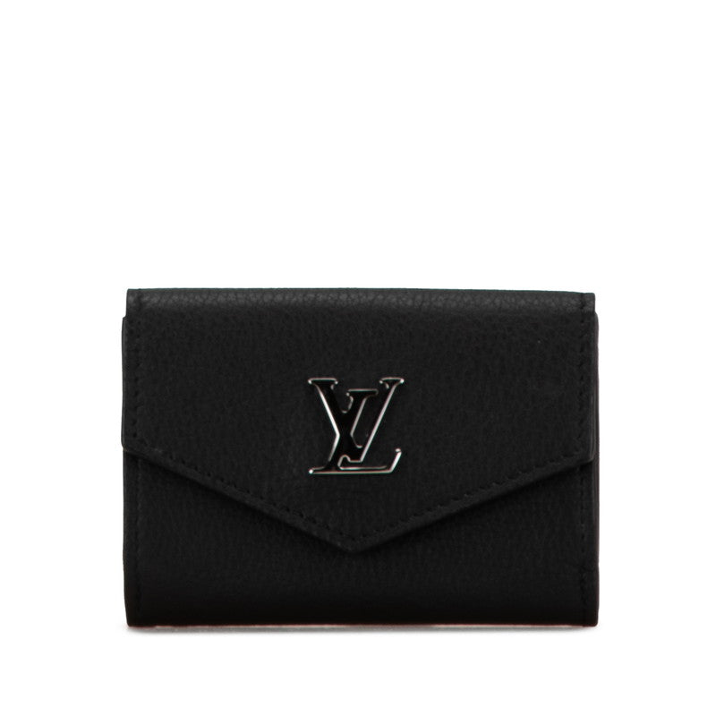 Louis Vuitton Leather Portefeuille Lockmini Trifold Wallet M63921