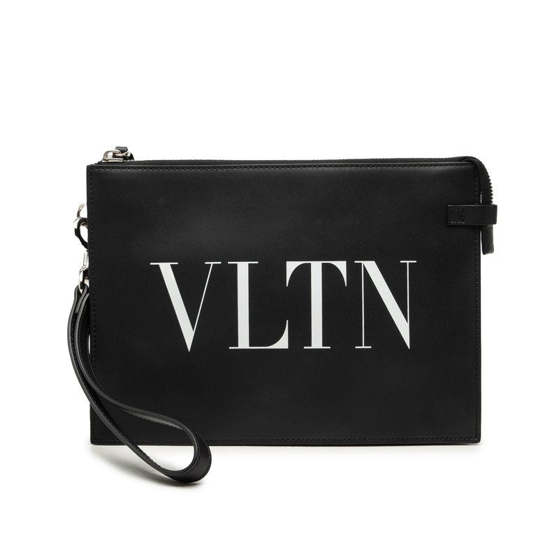 Valentino VLTN Rockstuds Leather Clutch Bag